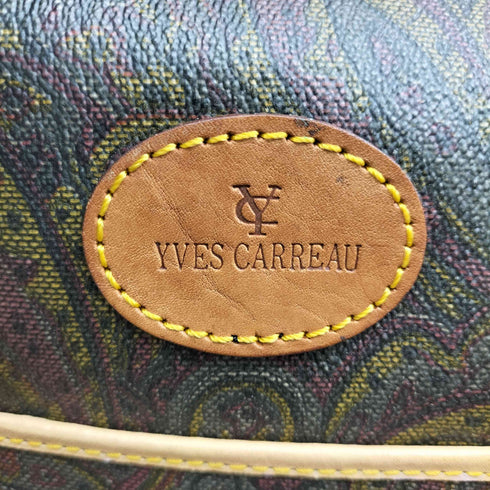 YVES CARREAU ペイズリーボストンバッグ メンズ