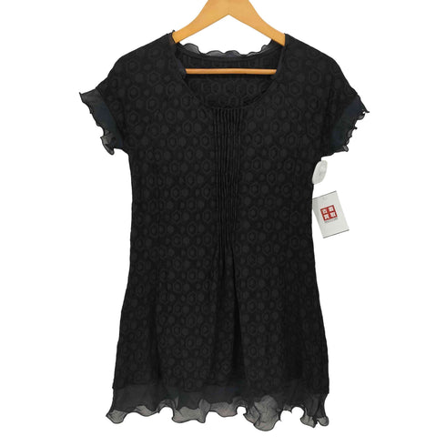 ヒロコビス HIROKO BIS シフォンデザイン 総柄レーヨン S/S ワンピース レディース 9
