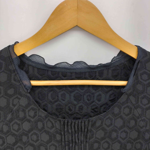 ヒロコビス HIROKO BIS シフォンデザイン 総柄レーヨン S/S ワンピース レディース 9