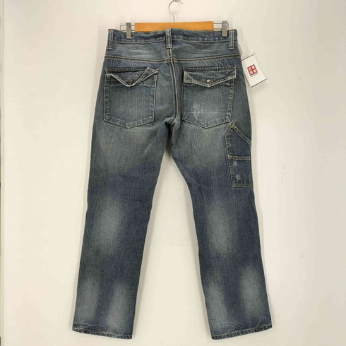 ダメージ加工 ダブルニーデニムパンツ メンズ JPN:L