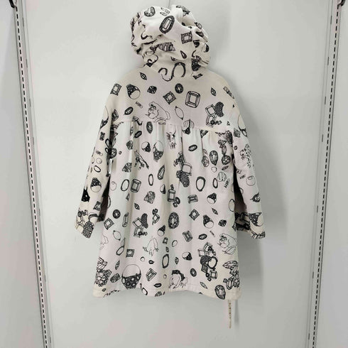 キディル KIDILL HIRO ジュエリープリント 裏地キルティング フーデッド スウェットジャケット レディース