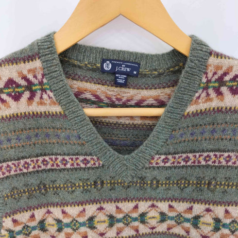 ジェイクルー J.CREW フェアアイル ラムウール Vネック ニット ベスト メンズ import:M