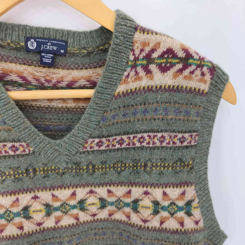 ジェイクルー J.CREW フェアアイル ラムウール Vネック ニット ベスト メンズ import:M
