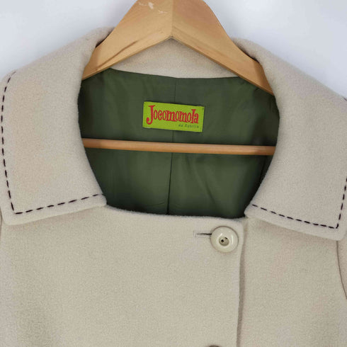 ホコモモラ Jocomomola ステッチ ウールナイロン ハーフコート レディース