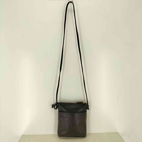 ハートジップデザイン レザーショルダーバッグ レディース