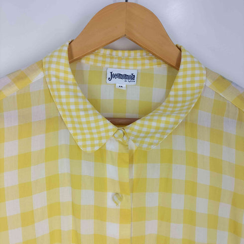 ホコモモラ Jocomomola 丸襟 ギンガムチェック チュニックワンピース レディース