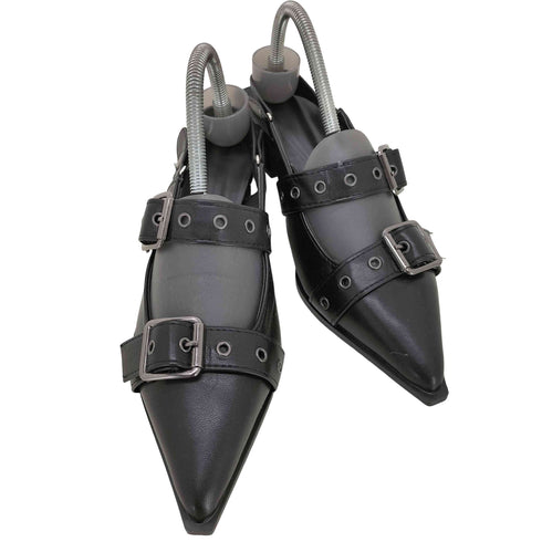 ベルテッド ポインテッドトゥミュール メンズ