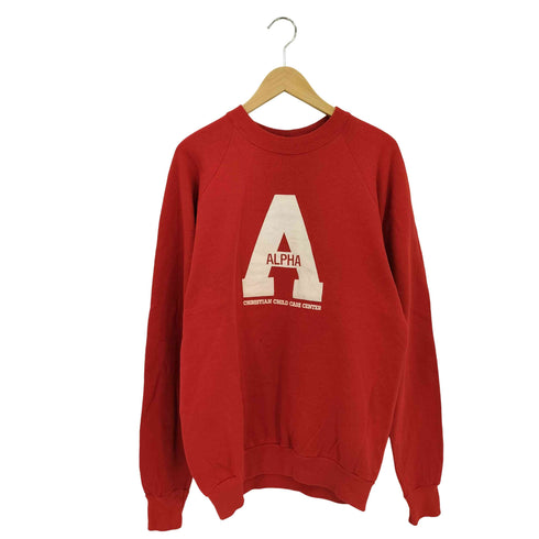 スクリーンスターズ SCREEN STARS 90s USA製 ALPHA プリント クルーネックスウェット メンズ import:XL