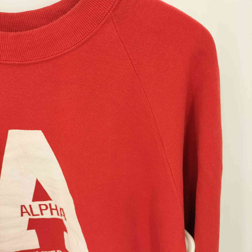 スクリーンスターズ SCREEN STARS 90s USA製 ALPHA プリント クルーネックスウェット メンズ import:XL