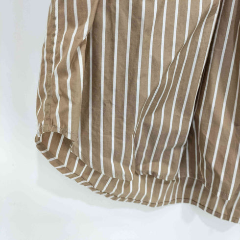 スティーブンアラン Steven Alan LEGGIUNO LONDON STRIPE BAND COLLAR SHIRT - LOOSE バンドカラー ストライプ シャツ メンズ import:L