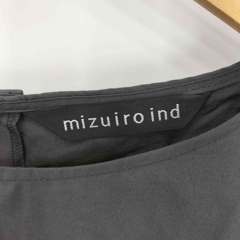 ミズイロインド mizuiro ind コットン タイプライター ドルマンスリーブ プルオーバー ブラウス レディース