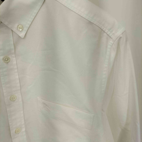 バーバリーロンドン BURBERRY LONDON ロゴ刺繍 ポケット付き ボタンダウンシャツ メンズ import:M