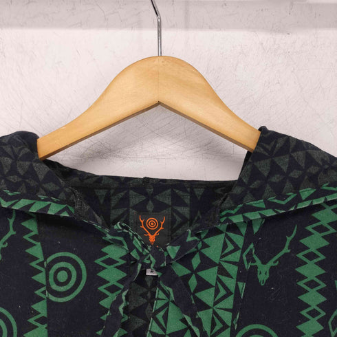 サウスツーウェストエイト SOUTH2 WEST8 Mexican One-Piece メキシカン フード付き 総柄 コットン ワンピース レディース JPN:2