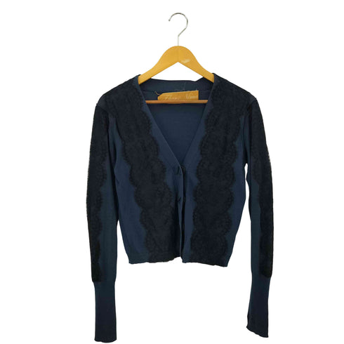 レース シルク コットン 4B ニット カーディガン レディース import:XS