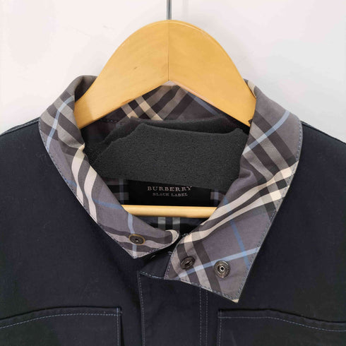 バーバリーブラックレーベル BURBERRY BLACK LABEL 襟袖裏地チェック カバーオール メンズ import:M