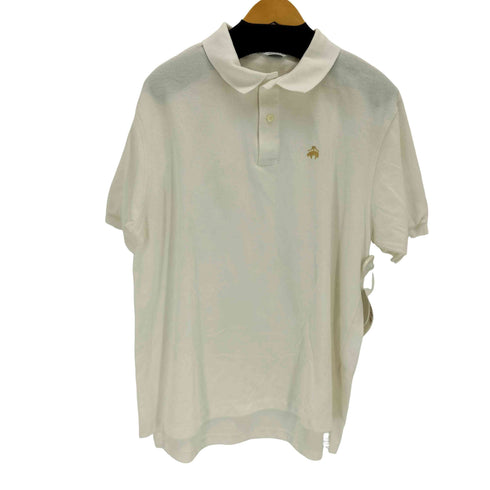 ブルックスブラザーズ BROOKS BROTHERS MADE IN USA フロント刺繍S/S 鹿の子ポロシャツ メンズ import:XL