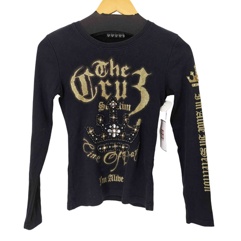 Y2K プリント ビジュー デザイン Tシャツ レディース JPN:38
