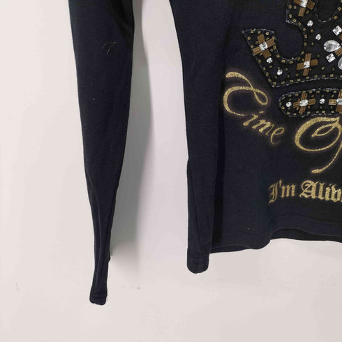 Y2K プリント ビジュー デザイン Tシャツ レディース JPN:38
