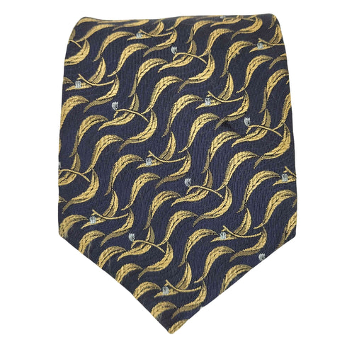 イヴサンローラン Yves Saint Laurent 総柄シルクネクタイ メンズ