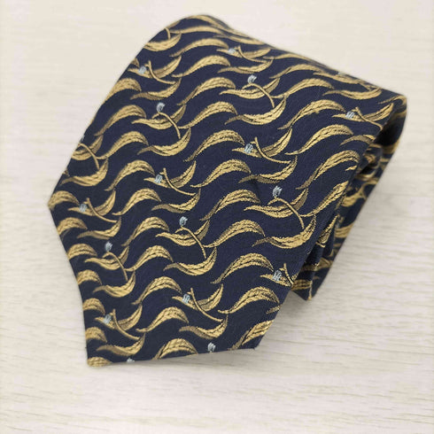 イヴサンローラン Yves Saint Laurent 総柄シルクネクタイ メンズ