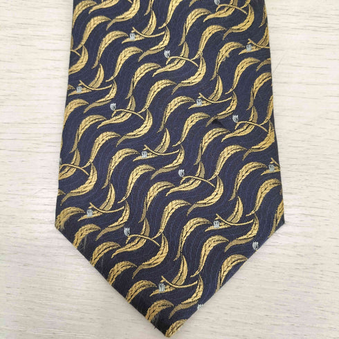 イヴサンローラン Yves Saint Laurent 総柄シルクネクタイ メンズ