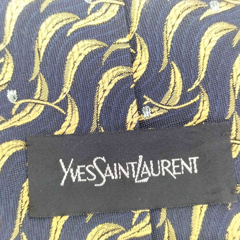 イヴサンローラン Yves Saint Laurent 総柄シルクネクタイ メンズ