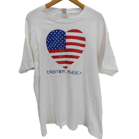 フルーツオブザルーム FRUIT OF THE LOOM 90S USA製 星条旗 ハート blomies AMERICA プリント S/S Tシャツ シングルステッチ ビックサイズ メンズ import:XL