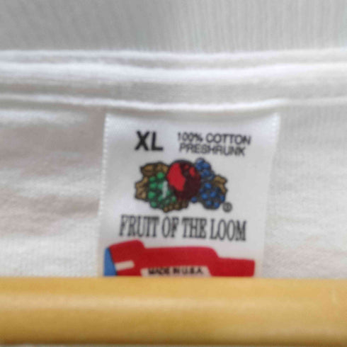 フルーツオブザルーム FRUIT OF THE LOOM 90S USA製 星条旗 ハート blomies AMERICA プリント S/S Tシャツ シングルステッチ ビックサイズ メンズ import:XL