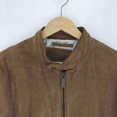 ザラ ZARA スエードレザー シングルライダースジャケット Limited edition メンズ JPN:L