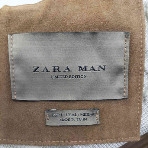 ザラ ZARA スエードレザー シングルライダースジャケット Limited edition メンズ JPN:L