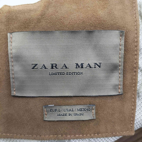 ザラ ZARA スエードレザー シングルライダースジャケット Limited edition メンズ JPN:L