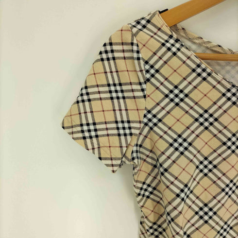 バーバリーロンドン BURBERRY LONDON ノバチェック Vネック S/S Tシャツ レディース 1