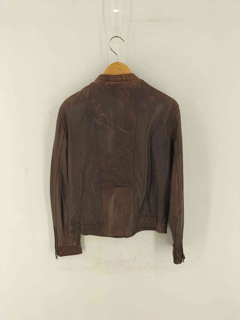 エイチアンドエム H&M ラムレザーシングルライダースジャケット メンズ EUR:50