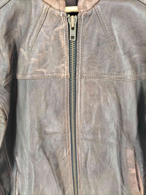 エイチアンドエム H&M ラムレザーシングルライダースジャケット メンズ EUR:50