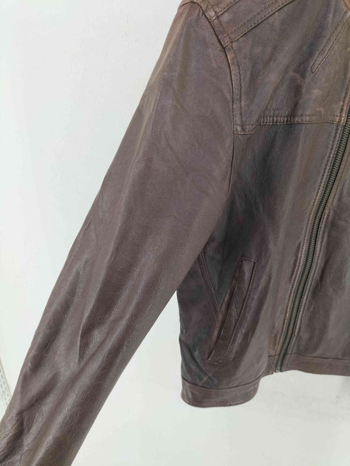 エイチアンドエム H&M ラムレザーシングルライダースジャケット メンズ EUR:50