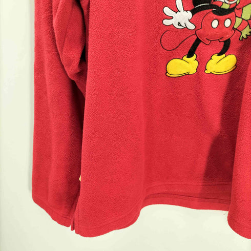 テーマパーク キャラクター 刺繍 パイル地 フリース プルオーバー メンズ import:L