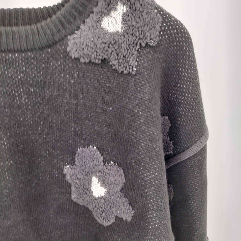 ニコアンド niko and... フラワージャガードニットプルオーバー レディース JPN:M