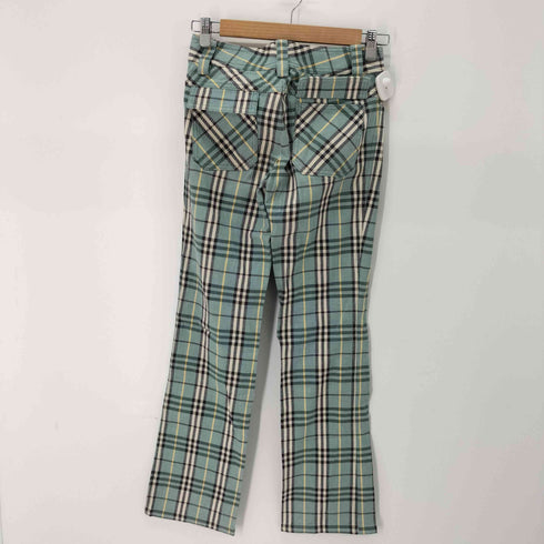 バーバリーブルーレーベル BURBERRY BLUE LABEL チェック柄 ストレート パンツ レディース 34