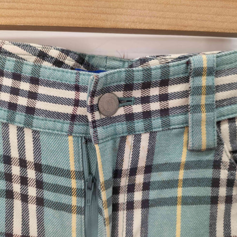 バーバリーブルーレーベル BURBERRY BLUE LABEL チェック柄 ストレート パンツ レディース 34