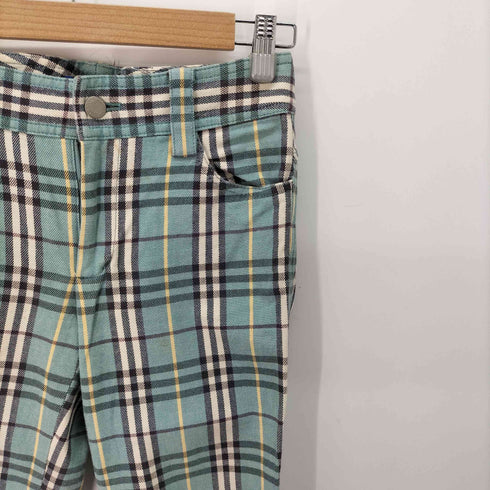 バーバリーブルーレーベル BURBERRY BLUE LABEL チェック柄 ストレート パンツ レディース 34