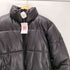 ザラ ZARA FAKE LEATHER PUFF JACKET 中綿 フェイクレザー パフ ジャケット 裾ドローコード メンズ import:L