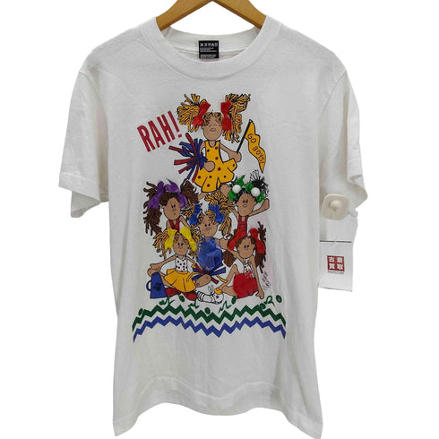 フルーツオブザルーム FRUIT OF THE LOOM BEST 90S USA製 キャラクター プリント リボン ボタン 装飾付き S/S Tシャツ シングルステッチ メンズ import:M