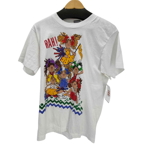フルーツオブザルーム FRUIT OF THE LOOM BEST 90S USA製 キャラクター プリント リボン ボタン 装飾付き S/S Tシャツ シングルステッチ メンズ import:M