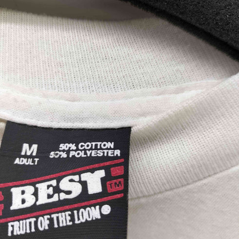 フルーツオブザルーム FRUIT OF THE LOOM BEST 90S USA製 キャラクター プリント リボン ボタン 装飾付き S/S Tシャツ シングルステッチ メンズ import:M