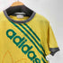 アディダス adidas 90S デサント製 トレフォイル ロゴ 両面プリント S/S リンガー Tシャツ Y2K メンズ import:M