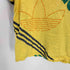 アディダス adidas 90S デサント製 トレフォイル ロゴ 両面プリント S/S リンガー Tシャツ Y2K メンズ import:M