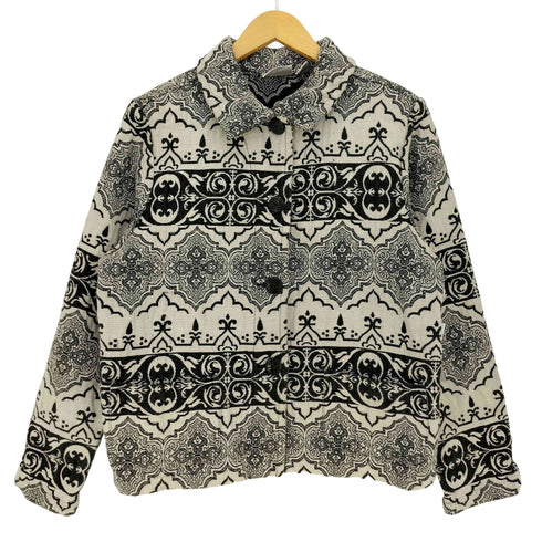 チコズデザイン CHICOS DESIGN 90s インド製 ダマスク柄 ジャガードジャケット ボックスシルエット レディース JPN:1