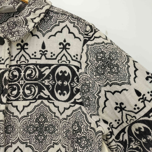 チコズデザイン CHICOS DESIGN 90s インド製 ダマスク柄 ジャガードジャケット ボックスシルエット レディース JPN:1