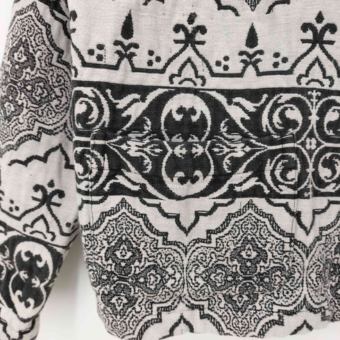 チコズデザイン CHICOS DESIGN 90s インド製 ダマスク柄 ジャガードジャケット ボックスシルエット レディース JPN:1