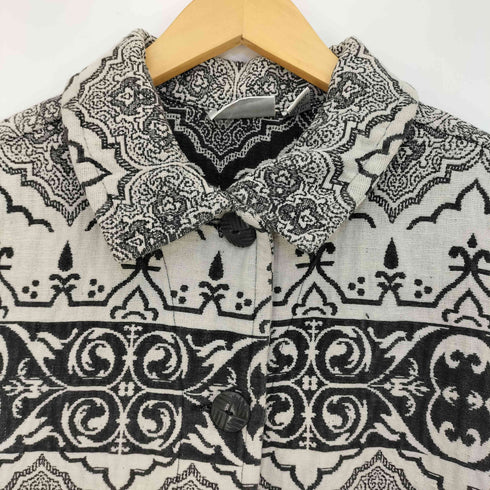 チコズデザイン CHICOS DESIGN 90s インド製 ダマスク柄 ジャガードジャケット ボックスシルエット レディース JPN:1